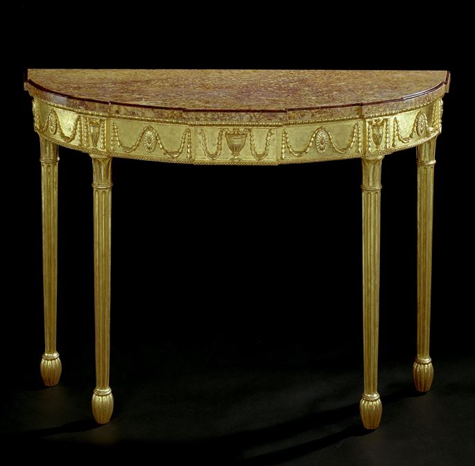 A GEORGE III CARVED GILTWOOD SIDE TABLE | MasterArt